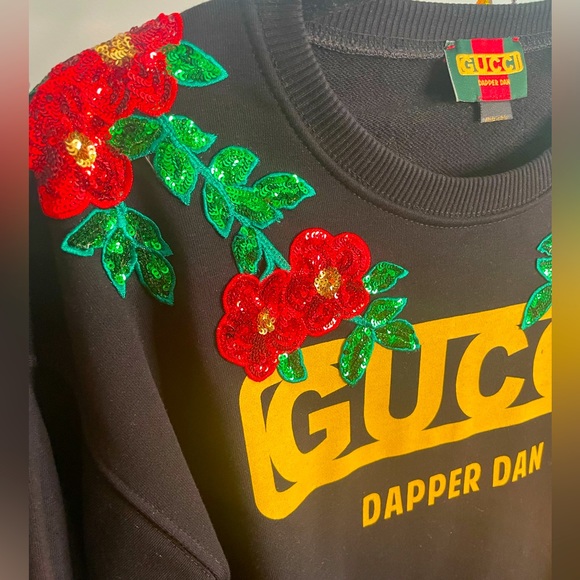 🦄 RARE GUCCI Dapper Dan Flower Sequins XS - Picture 1 of 7
